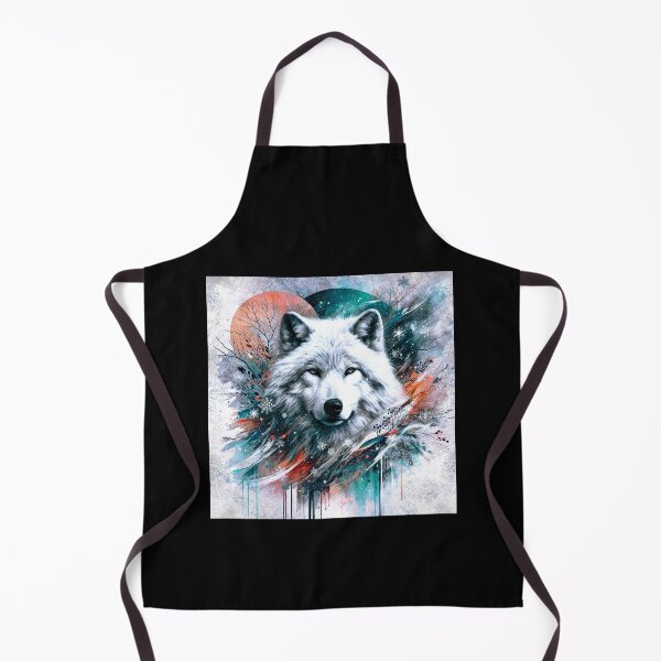 Item preview, Polar Wolf Splatter Paint Inspired Textured Style Art designed and sold by DEC02.