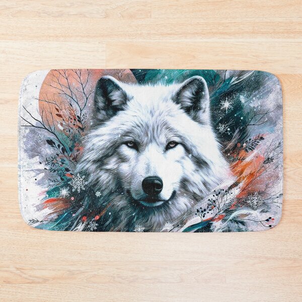 Item preview, Polar Wolf Splatter Paint Inspired Textured Style Art designed and sold by DEC02.