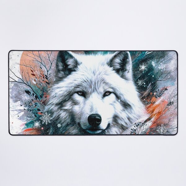 Item preview, Polar Wolf Splatter Paint Inspired Textured Style Art designed and sold by DEC02.