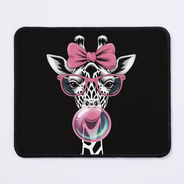 Item preview, Giraffe Wearing Glasses and Blowing Pink Bubble Gum designed and sold by czechascheledu.