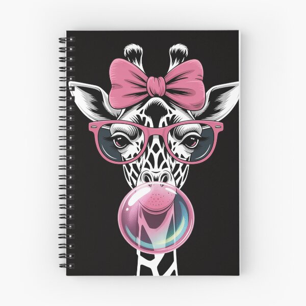 Item preview, Giraffe Wearing Glasses and Blowing Pink Bubble Gum designed and sold by czechascheledu.