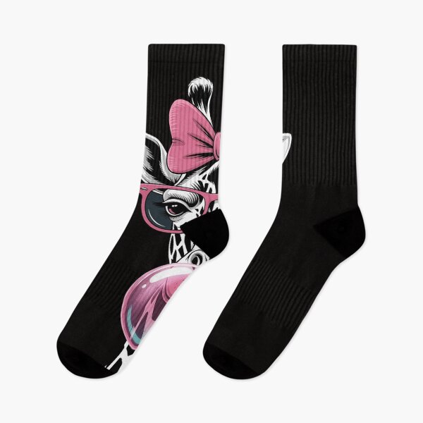 Item preview, Giraffe Wearing Glasses and Blowing Pink Bubble Gum designed and sold by czechascheledu.