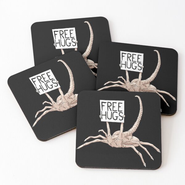 Item preview, Free Hugs Funny Alien Creature Illustration Cute Weird Humor designed and sold by LittleNhutton.