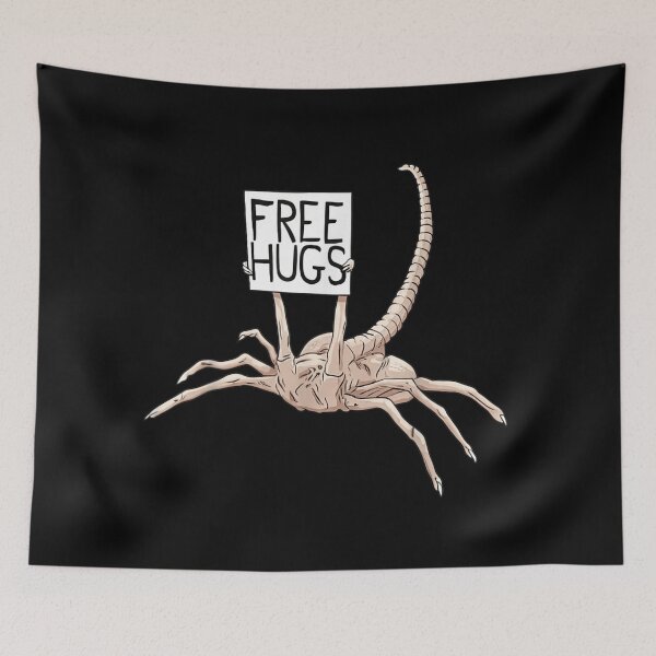 Item preview, Free Hugs Funny Alien Creature Illustration Cute Weird Humor designed and sold by LittleNhutton.
