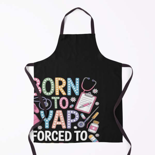 Item preview, Born to Yap Forced to Chart Funny Vintage Nurses Men Women designed and sold by BlueCreator-inc.