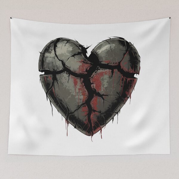 Item preview, Gothic Broken Heart Love Hurts Art designed and sold by BernoNickel.