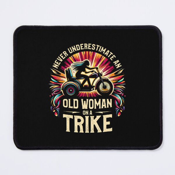 Item preview, Never Underestimate An Old Woman On A Trike Biker designed and sold by caiknelinex.