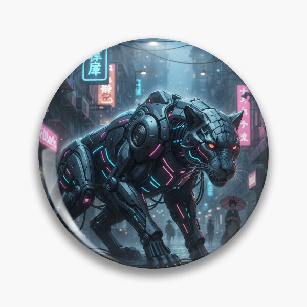 Item preview, Cyber Panther: Stealth & Neon Circuits designed and sold by KYOFRAME.
