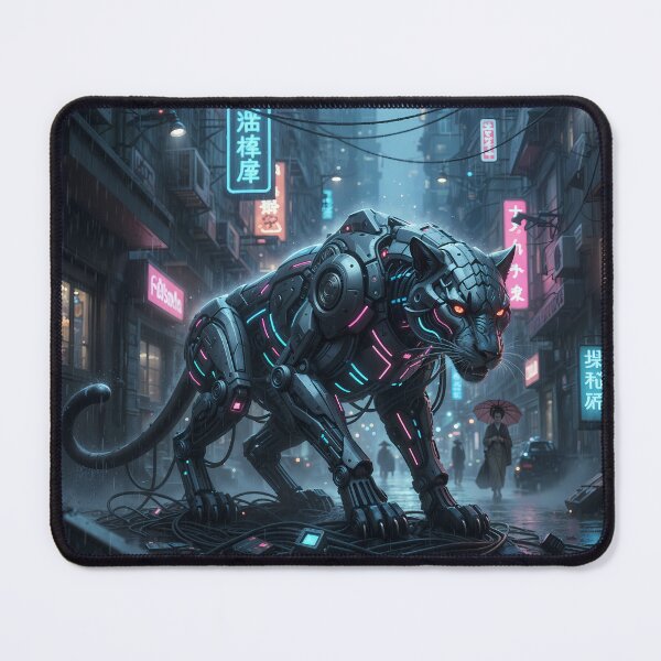 Item preview, Cyber Panther: Stealth & Neon Circuits designed and sold by KYOFRAME.