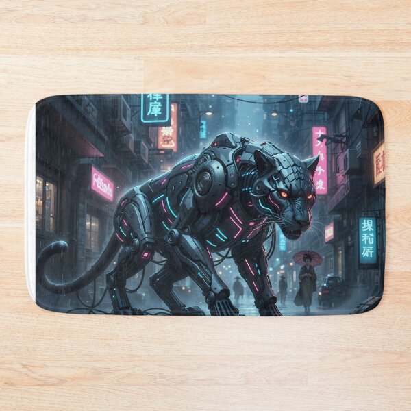 Item preview, Cyber Panther: Stealth & Neon Circuits designed and sold by KYOFRAME.