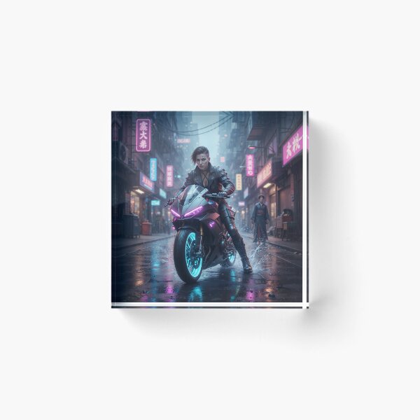 Item preview, Cyber Rider: Neon Velocity & Light Trail designed and sold by KYOFRAME.