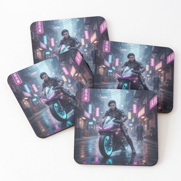 Item preview, Cyber Rider: Neon Velocity & Light Trail designed and sold by KYOFRAME.