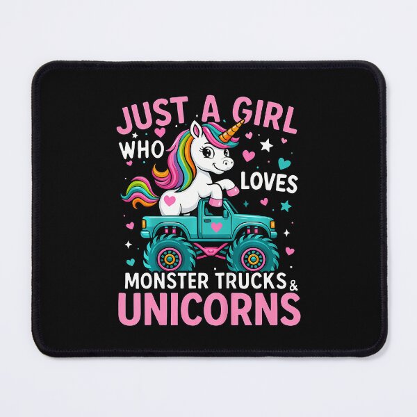 Item preview, Just A Girl Who Loves Monster Trucks And Unicorns designed and sold by heupelipocko.