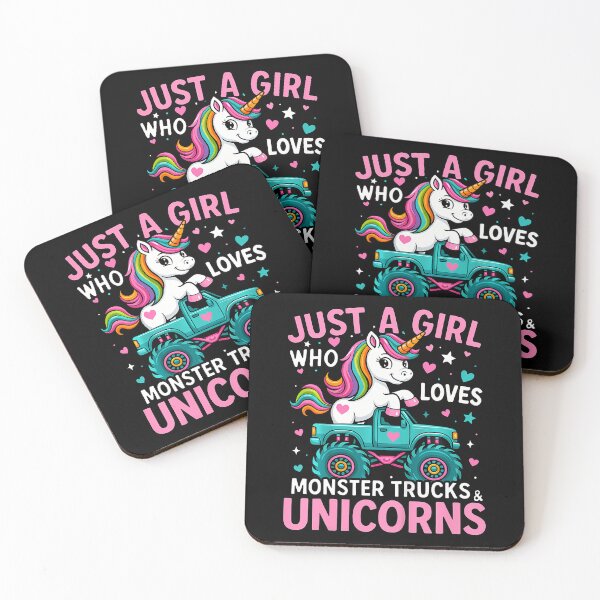 Item preview, Just A Girl Who Loves Monster Trucks And Unicorns designed and sold by heupelipocko.