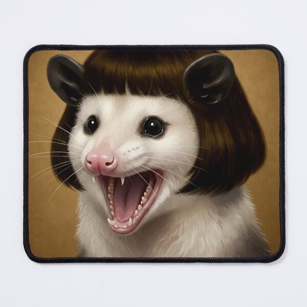 Item preview, Funny Opossum with Bob Haircut Meme designed and sold by Eh Plus Designs.