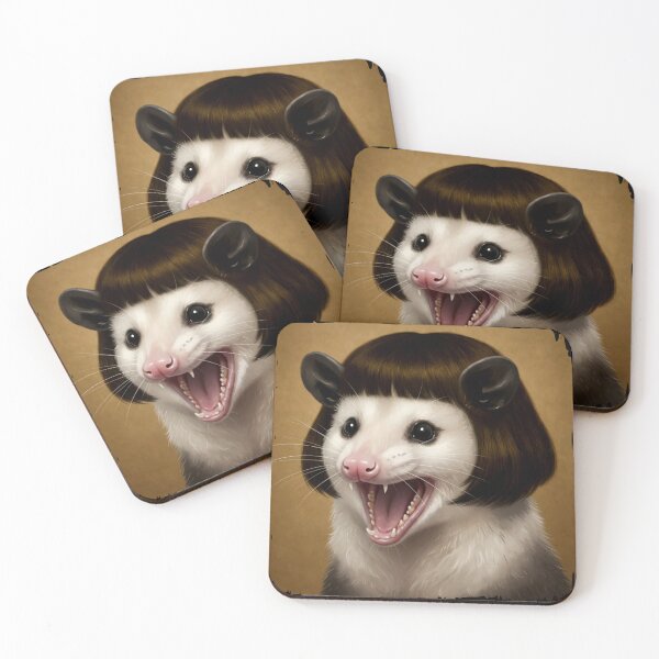 Item preview, Funny Opossum with Bob Haircut Meme designed and sold by Eh Plus Designs.
