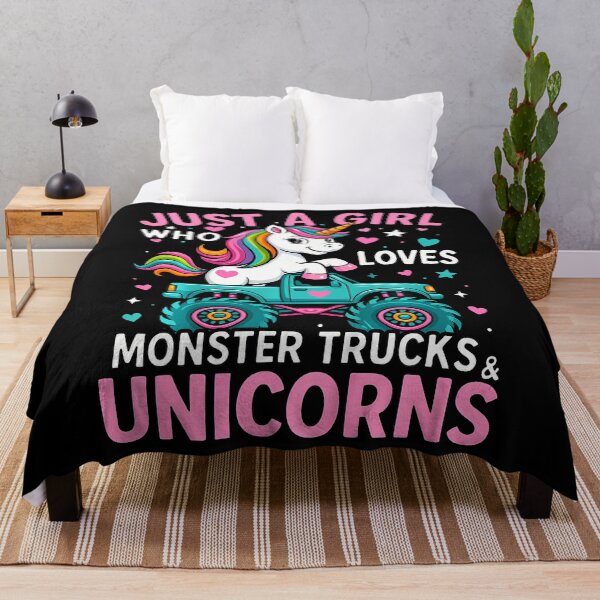 Item preview, Just A Girl Who Loves Monster Trucks And Unicorns designed and sold by heupelipocko.