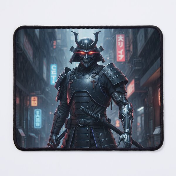 Item preview, Cyber Samurai: Red Katana & Neon Shadows designed and sold by KYOFRAME.