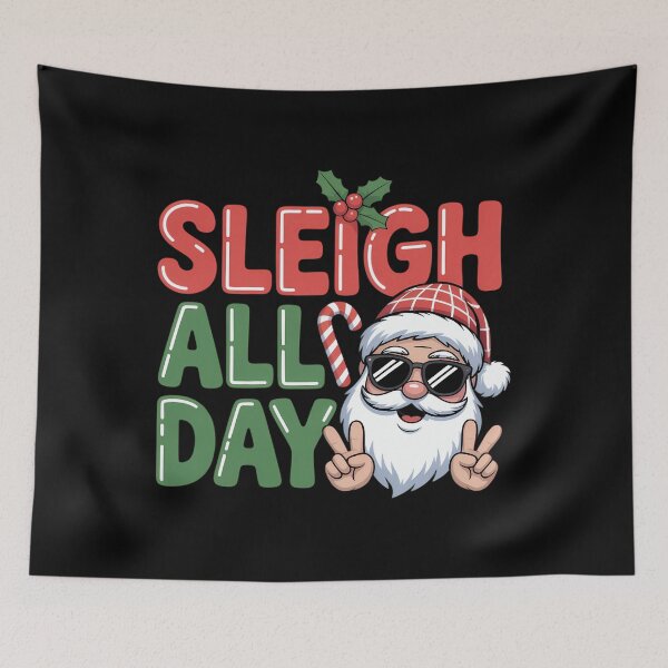 Item preview, Sleigh All Day Christmas Groovy Santa Hat Slay Girls designed and sold by EllenJast.