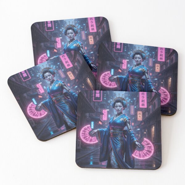 Item preview, Cyber Geisha: Holographic War Fans & Neon Night designed and sold by KYOFRAME.