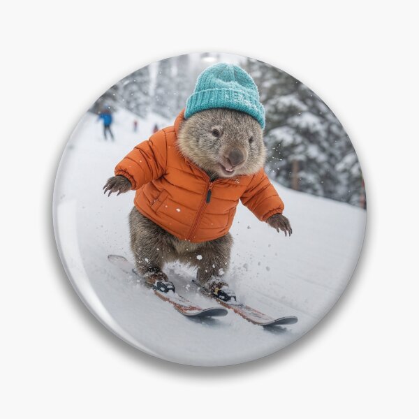 Item preview, Wombat Living Large on the Ski Slopes designed and sold by Tridentulus.