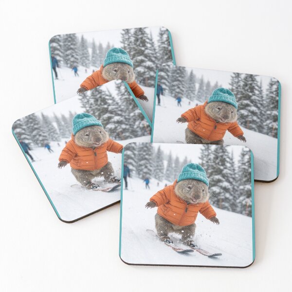 Item preview, Wombat Living Large on the Ski Slopes designed and sold by Tridentulus.