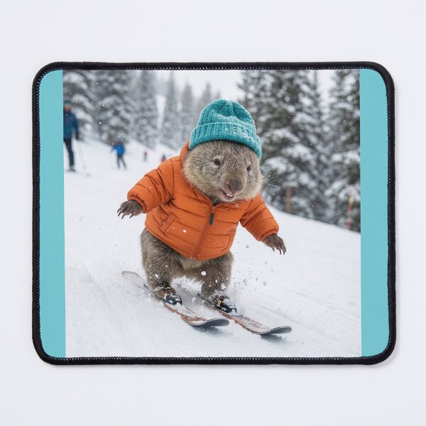 Item preview, Wombat Living Large on the Ski Slopes designed and sold by Tridentulus.