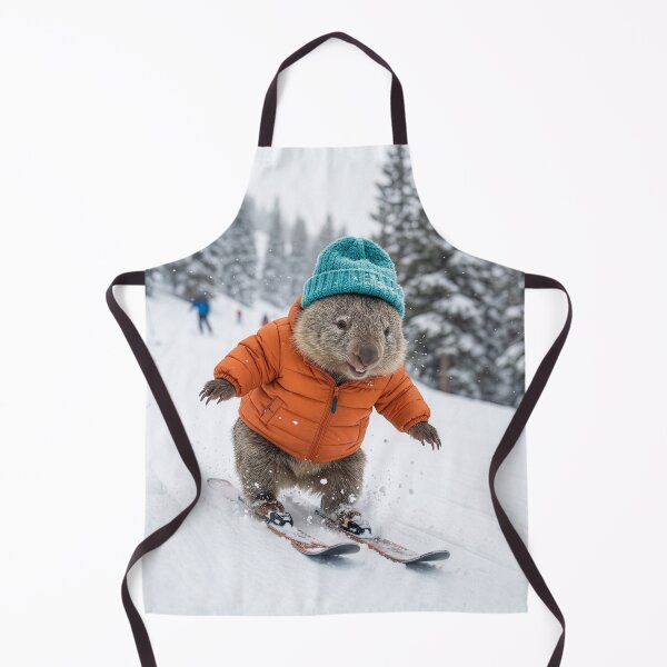 Item preview, Wombat Living Large on the Ski Slopes designed and sold by Tridentulus.