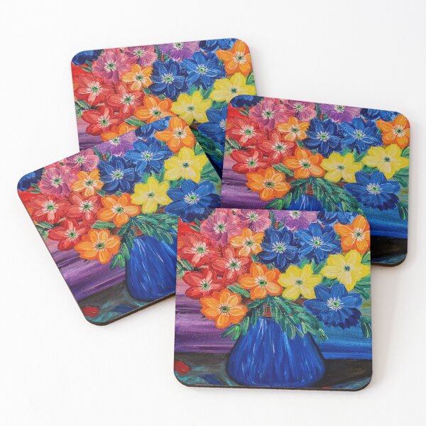 Item preview, Rainbow Radiance: Vibrant Multi-Colored Floral Bouquet designed and sold by kkartwork.