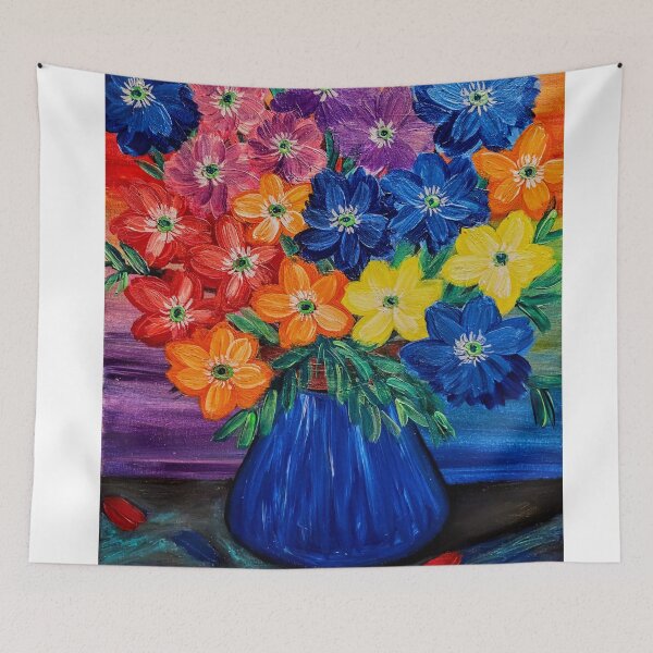 Item preview, Rainbow Radiance: Vibrant Multi-Colored Floral Bouquet designed and sold by kkartwork.
