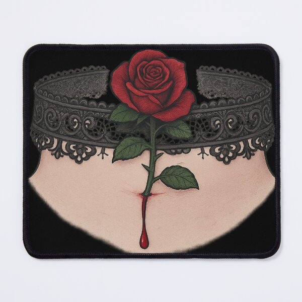 Item preview, Bleeding Rose Choker – Gothic Romantic Dark Floral designed and sold by Mouraludia.