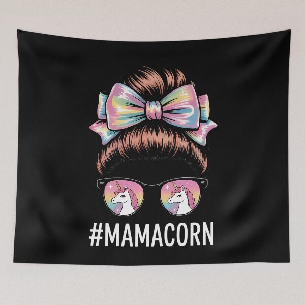 Item preview, Mamacorn Unicorn Mom messy hair bun mother day designed and sold by EllenJast.