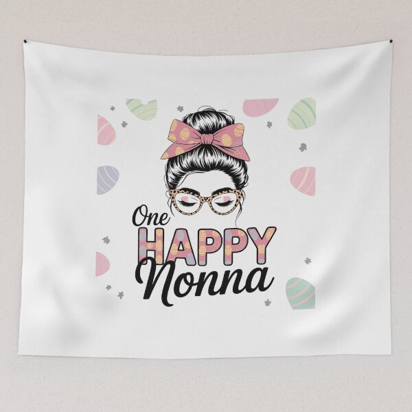 Item preview, Leopard Messy Bun One Hoppy Nonna Bunny Easter Mom designed and sold by EllenJast.