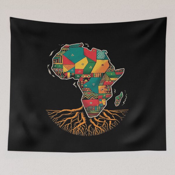 Item preview, African Roots Africa Map Melanin Juneteenth designed and sold by RonnasJackson.