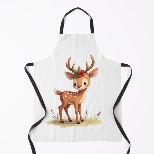 Item preview, Watercolor illustration of a deer with antlers surrounded by delicate flowers and branches, creating a serene and natural forest scene. designed and sold by PWDigitalArt.