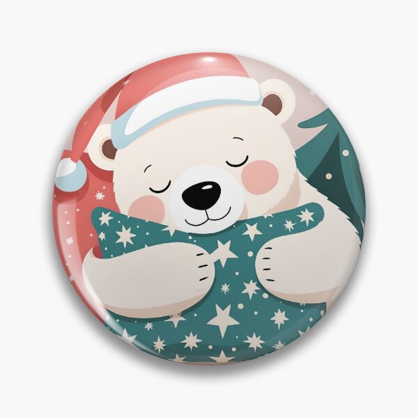 Item preview, Sleepy Polar Bear With Christmas Pillow designed and sold by BankMano.