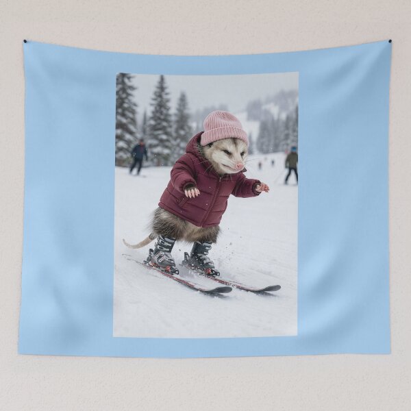Item preview, Possum Conquers the Bunny Slope designed and sold by Tridentulus.
