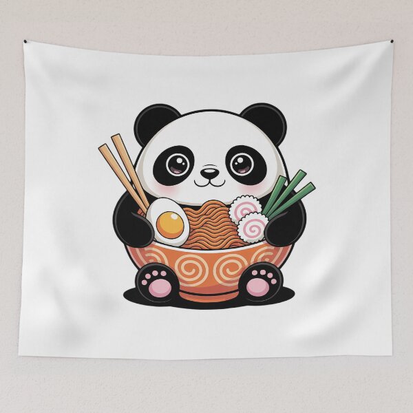 Item preview, Kawaii Cute Anime Panda Otaku Japanese Ramen Noodle designed and sold by EllenJast.