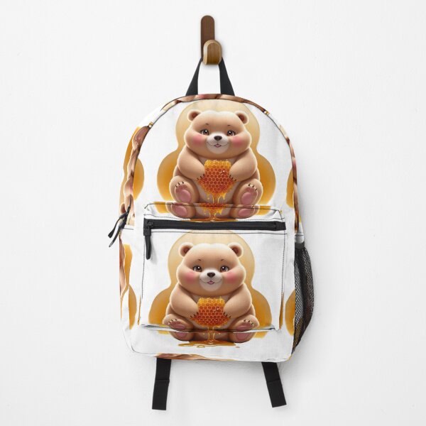 Item preview, Cute bear holding a jar of honey, symbolizing sweetness and nature's delights. Perfect for children's themes or wildlife concepts. designed and sold by PWDigitalArt.
