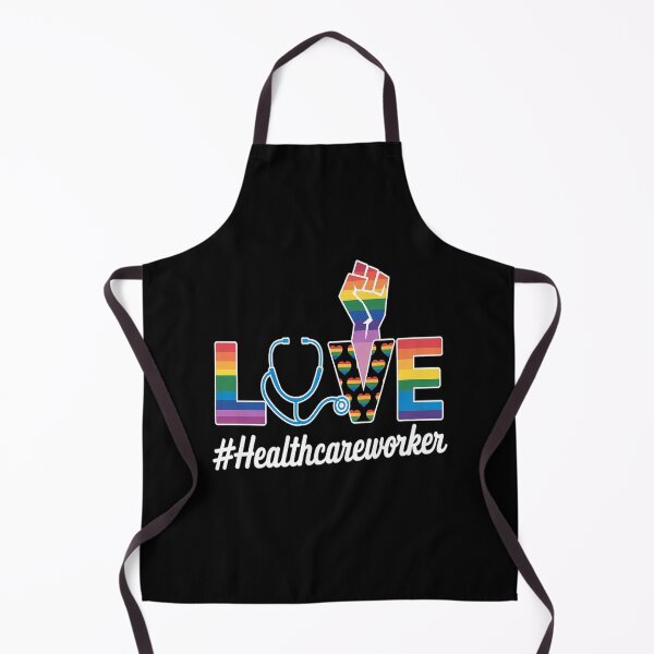 Item preview, LOVE Healthcare Worker LGBT Gay Pride Rainbow Flag Nursing designed and sold by RonnasJackson.