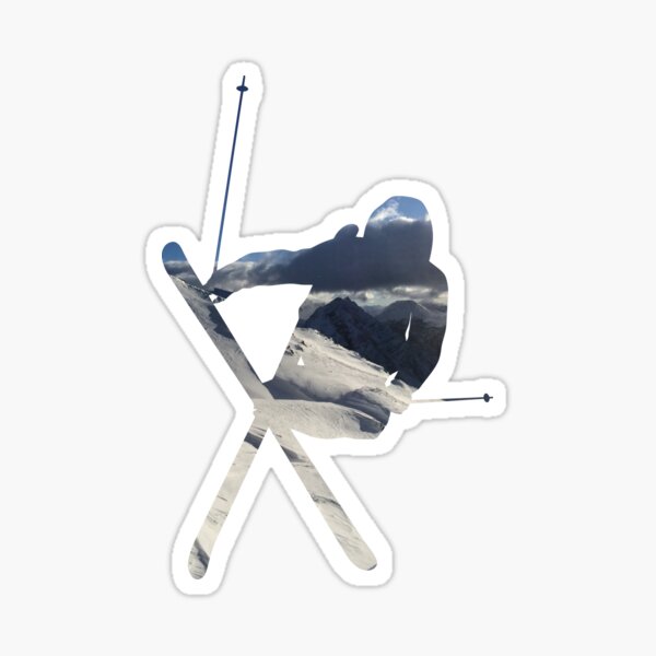 All-mountain Skier, Grand Charvia Sticker
