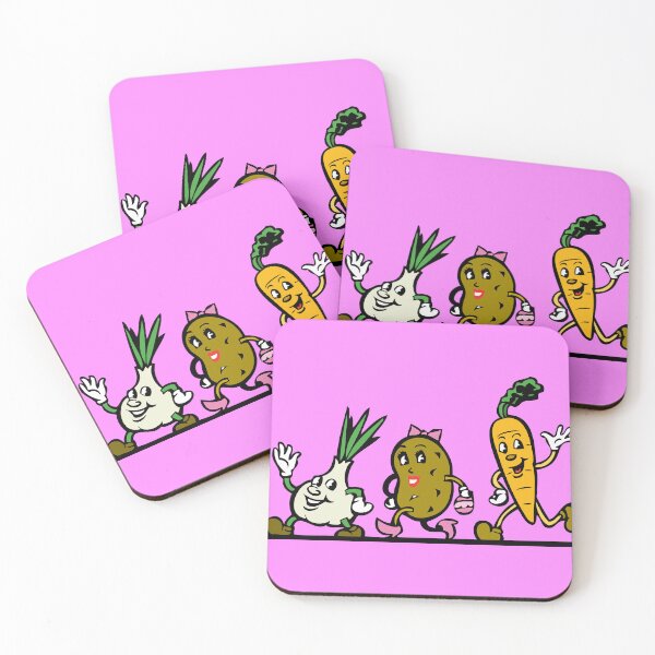 Item preview, Cute Cartoon Vegetables Characters – Funny Onion, Potato & Carrot Illustration designed and sold by Fashion Empire.