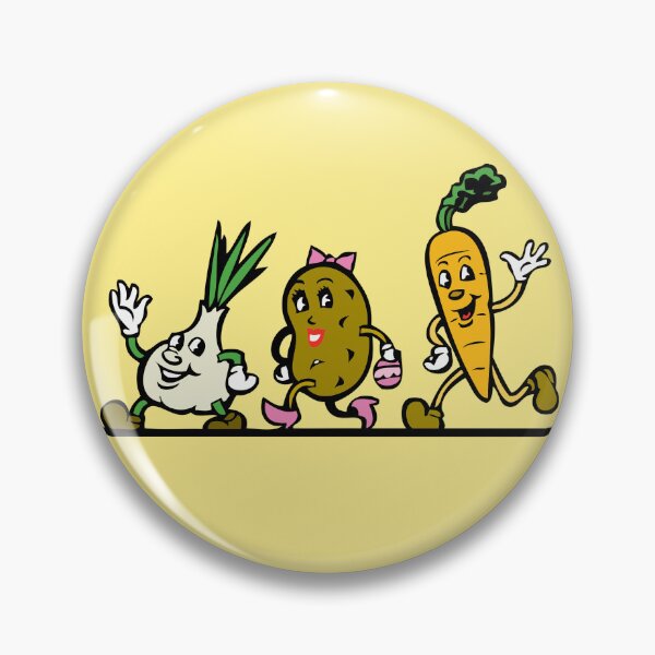 Item preview, Cute Cartoon Vegetables Characters – Funny Onion, Potato & Carrot Illustration designed and sold by Fashion Empire.
