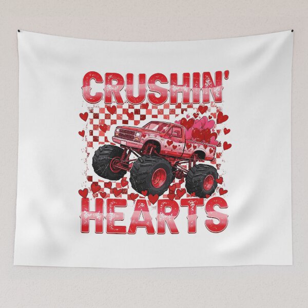 Item preview, Retro Valentine Monster Truck designed and sold by Mukhortovafanas.
