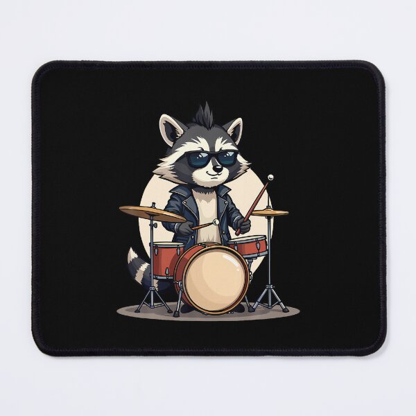 Item preview, Drummer Drums Musician Funny Raccoon Music Drumming designed and sold by mischwpwarso.