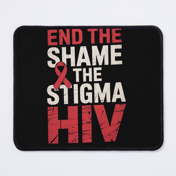 Item preview, End HIV Shame Stigma Red Ribbon Awareness World Aids Day designed and sold by RonnasJackson.