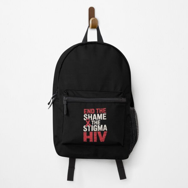 Item preview, End HIV Shame Stigma Red Ribbon Awareness World Aids Day designed and sold by RonnasJackson.