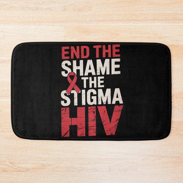 Item preview, End HIV Shame Stigma Red Ribbon Awareness World Aids Day designed and sold by RonnasJackson.
