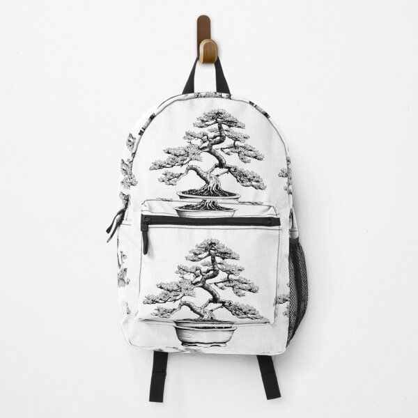 Item preview, Bonsai tree silhouette vector illustration on white background with natural design elements designed and sold by PWDigitalArt.