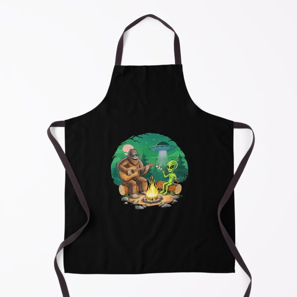 Item preview, Funny Alien And Big Foot Campfire Moon Adventure Hiking designed and sold by reeneregen.